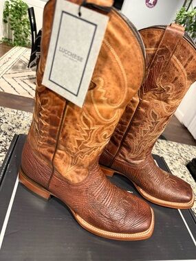 Lucchese “Ryan” Cognac Sanded Shark (Brand New)